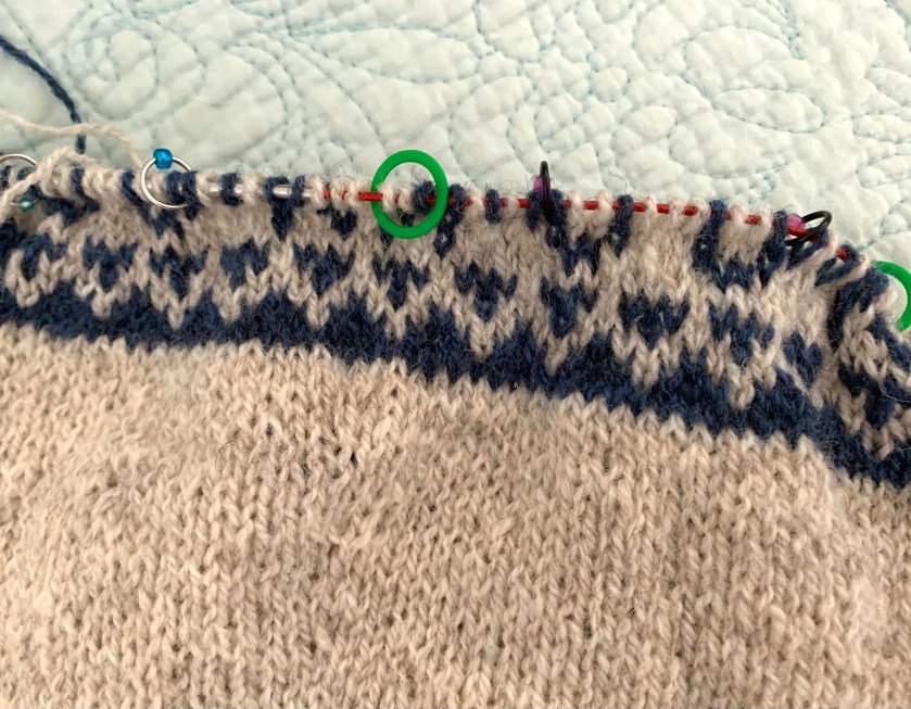 Colorwork in blue