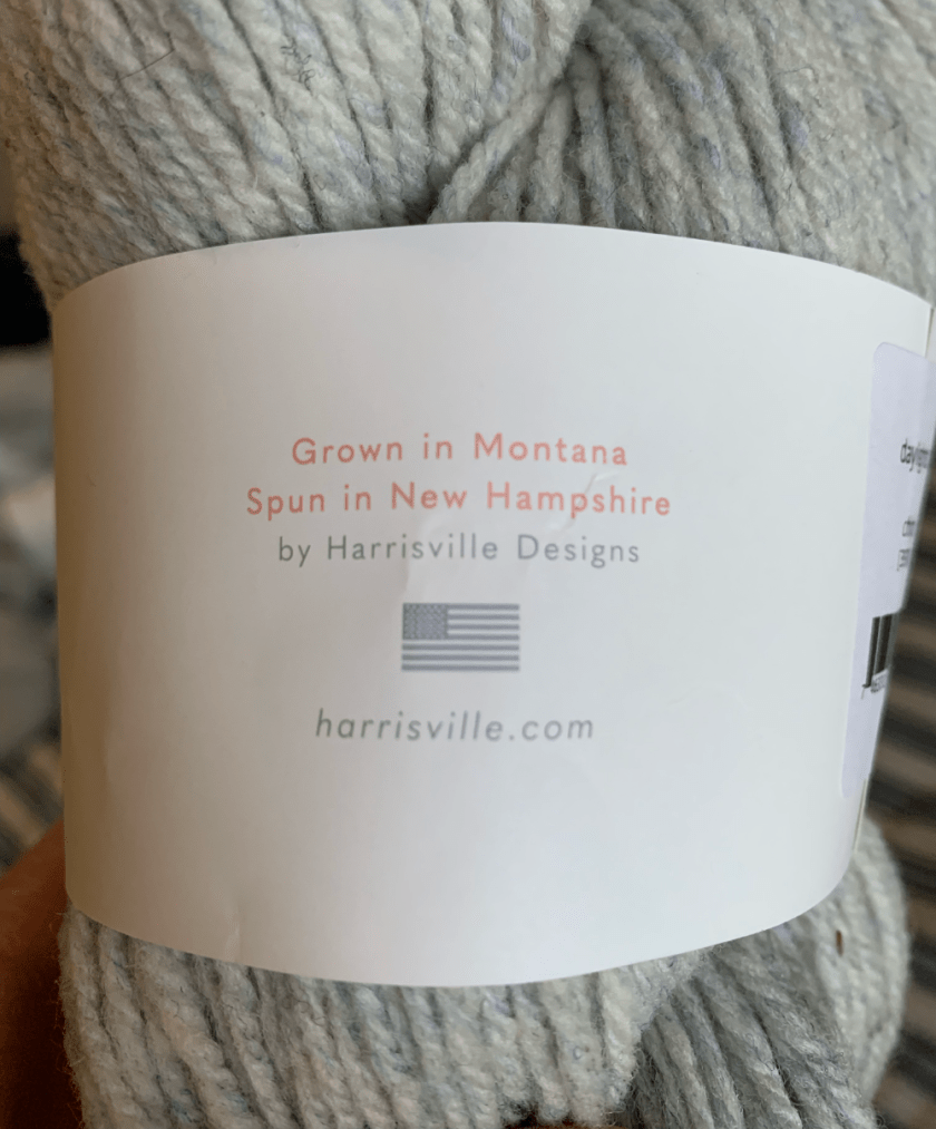 Daylights wool yarn label by Harrisville Designs.