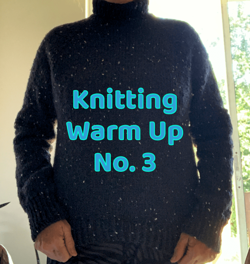 knitting Warm up sweater pattern number three
