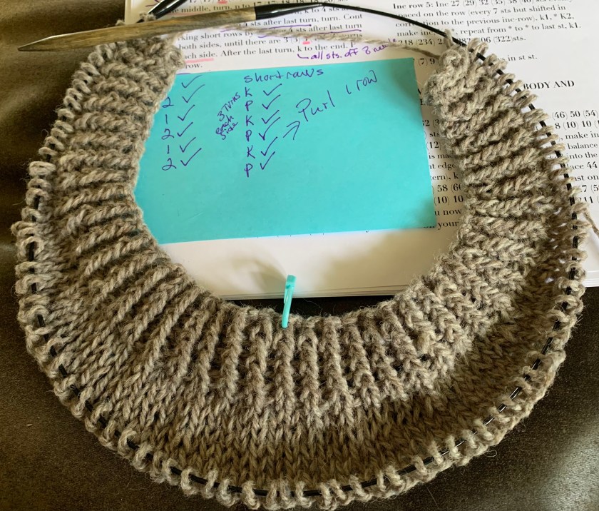 Cast on, ribbing and short rows Magnolia Chunky cardigan