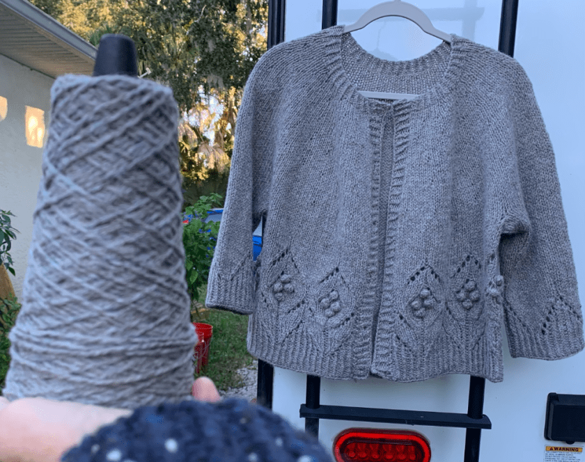 Yarn cone and sweater