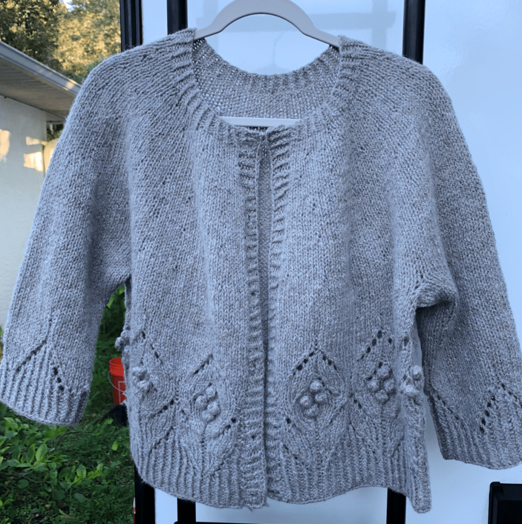 Magnolia Chunky Cardigan hanging