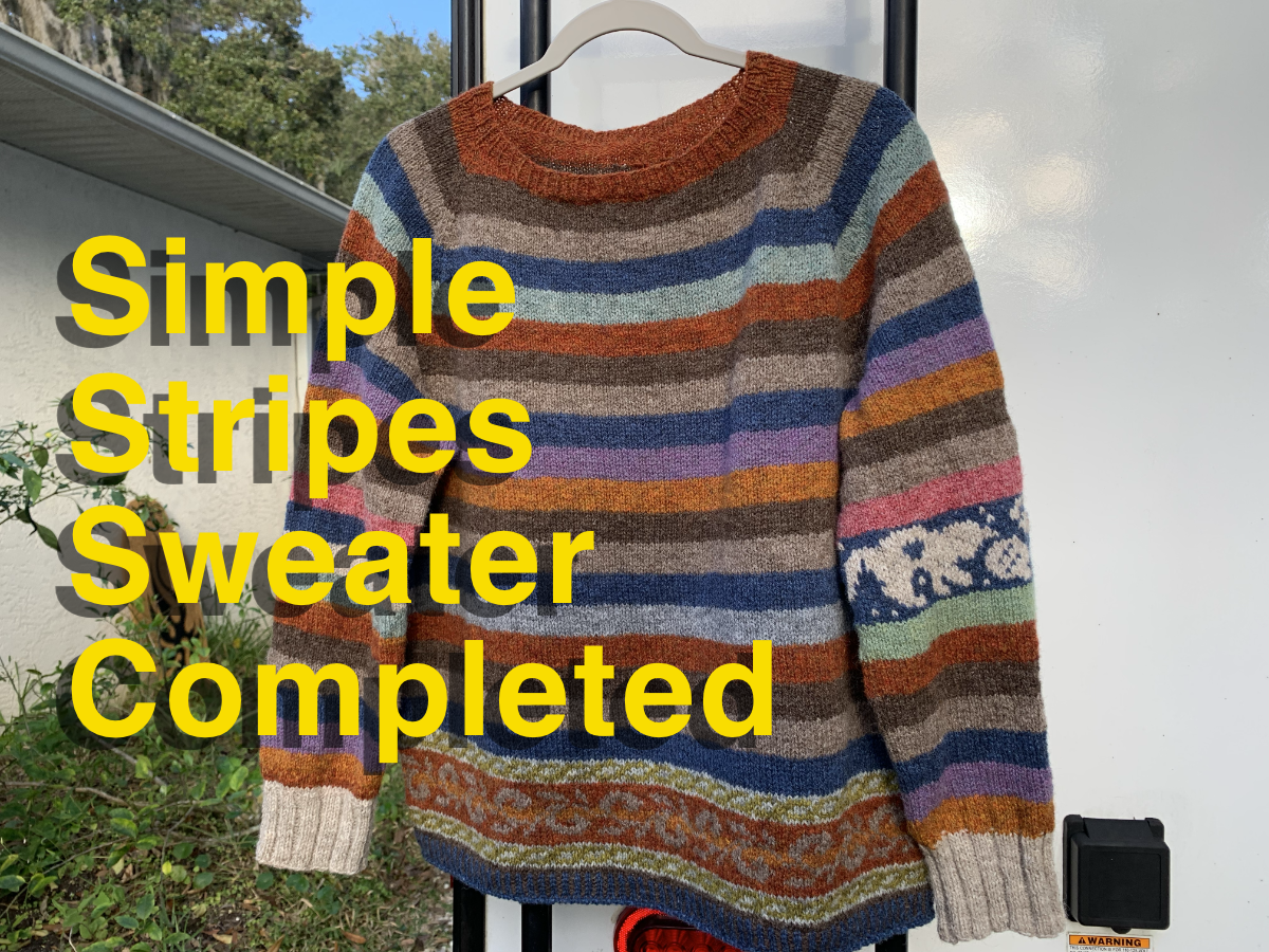 Finished knitting the Simple Stripes sweater