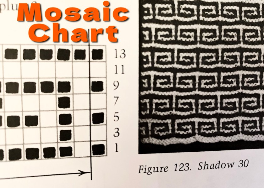Mosaic knitting chart example