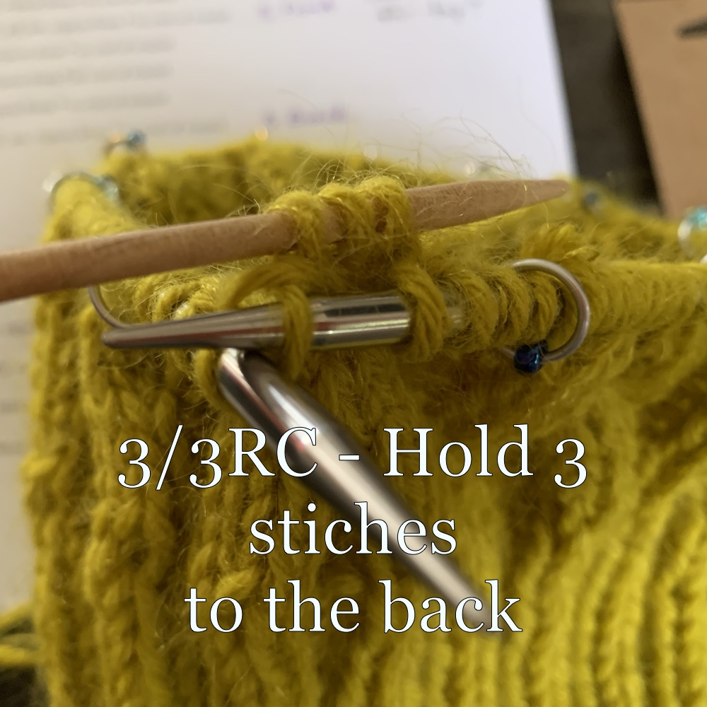 Knitting the right leaning cable on Maine Cables hat