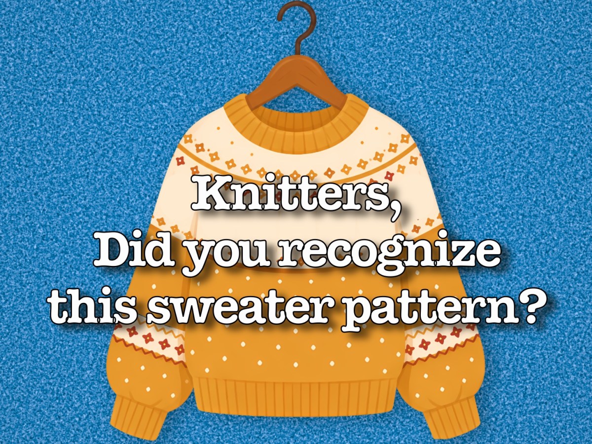 Halibut Sweater Pattern Shows Up in Below&nbsp;Series
