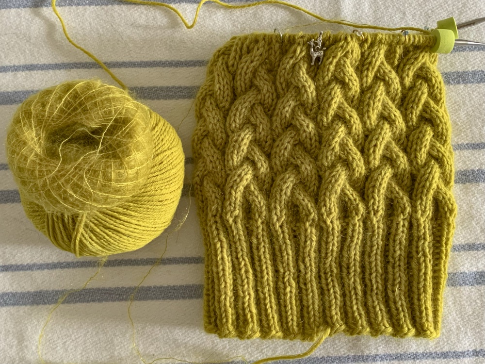 Maine Cables hat part 3 - knitting the cables