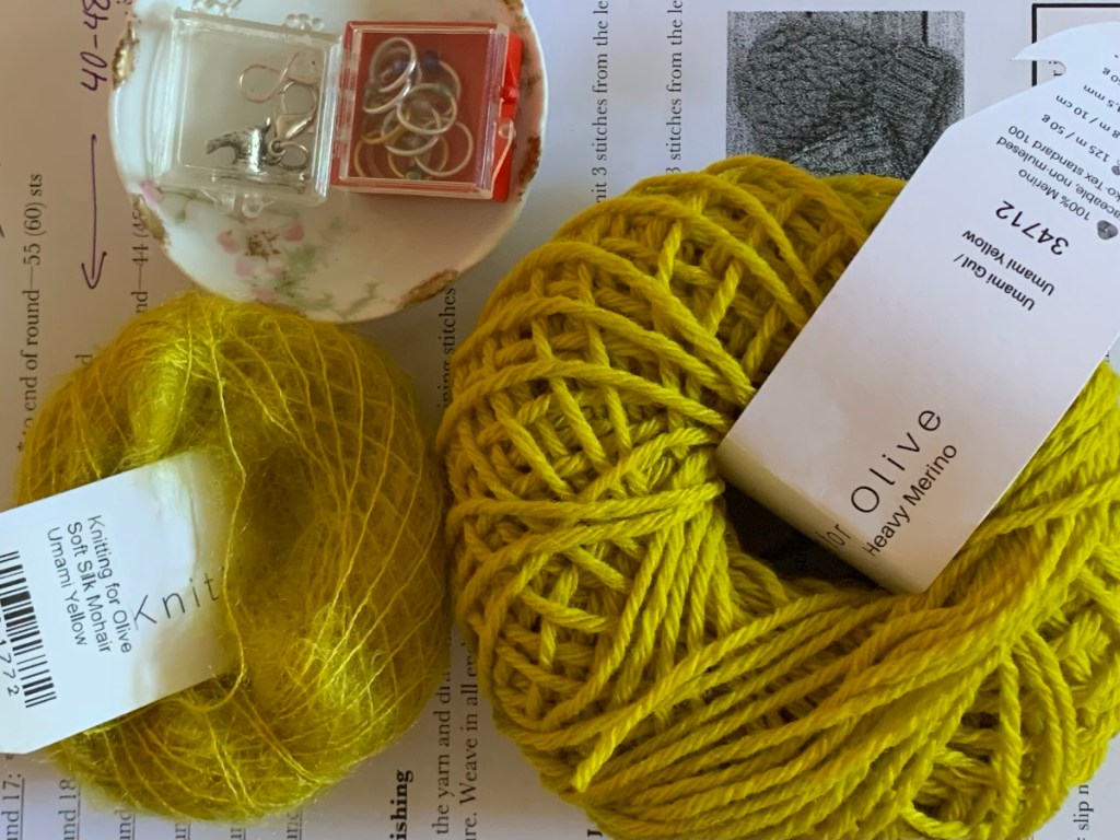 Leftover mohair and merino wool